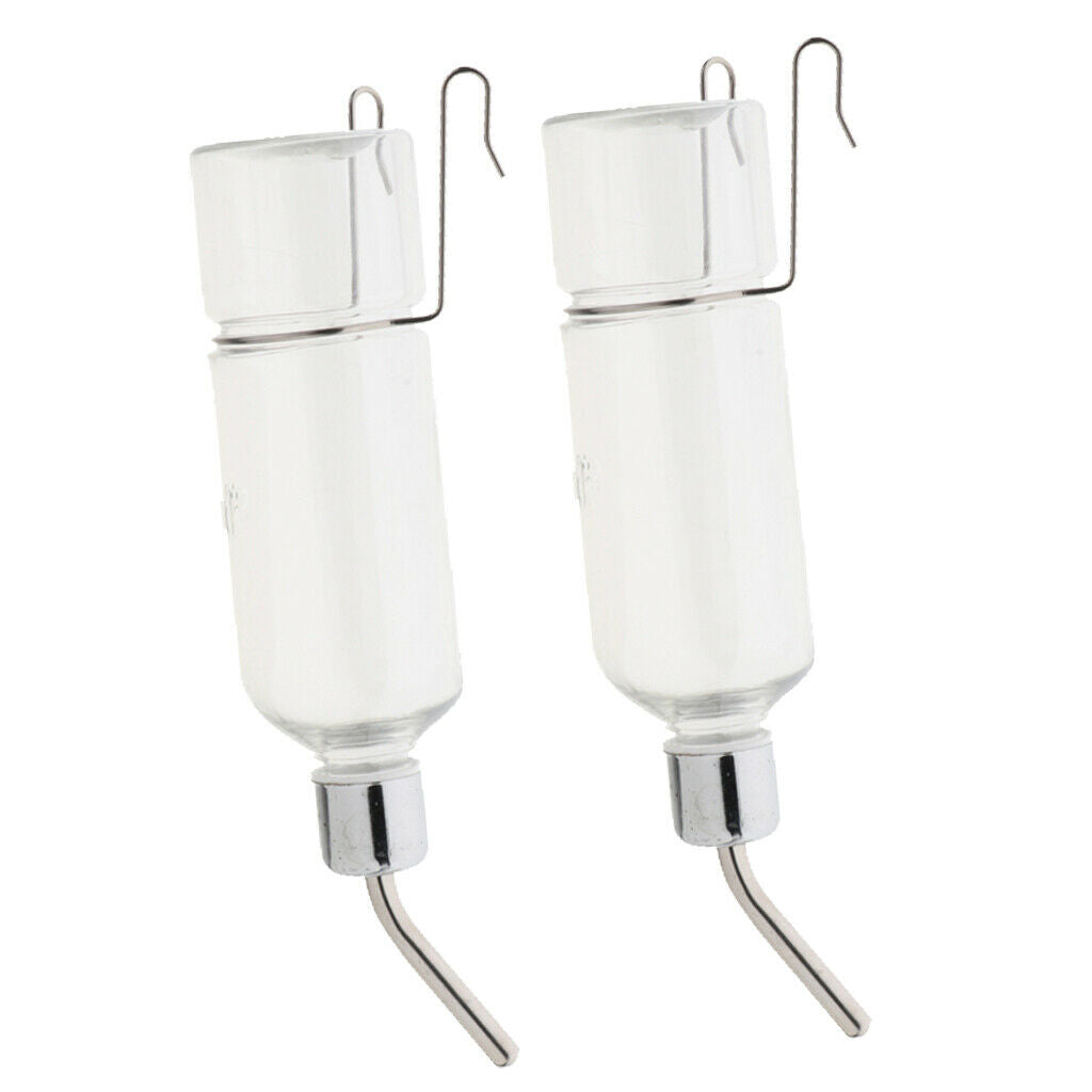 2pcs Cage Hanging Automatic Water Bottle Feeder For Small Animals Hamster