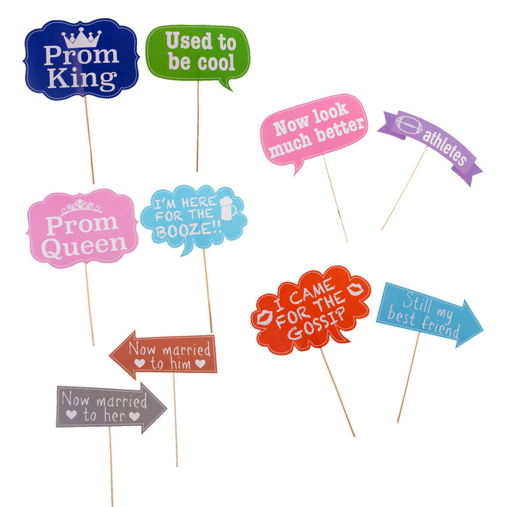 10 Pieces Funny Class Reunion Party Frame Themed Hand Held Photo Booth Prop