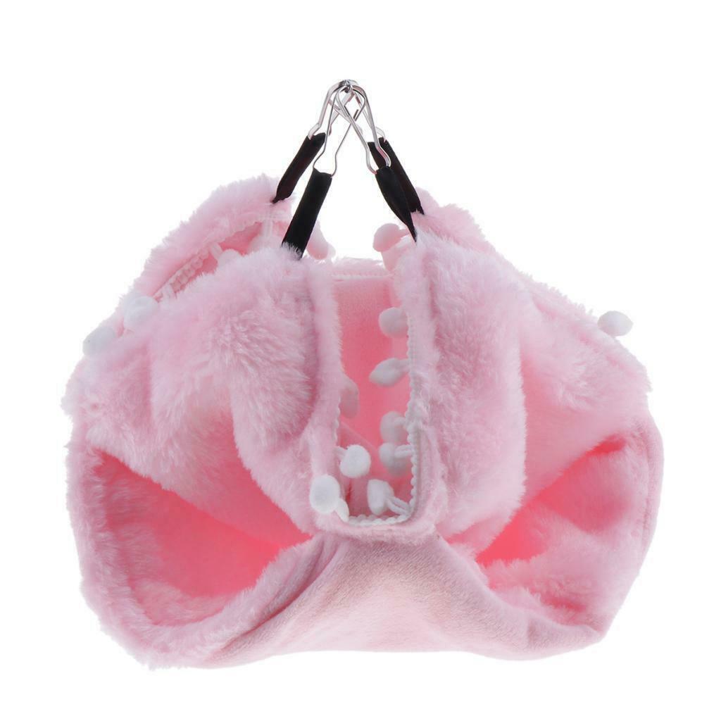 Small Animals Cozy Hammock Winter Warm Nest For Hamster Birds Parrot Pink