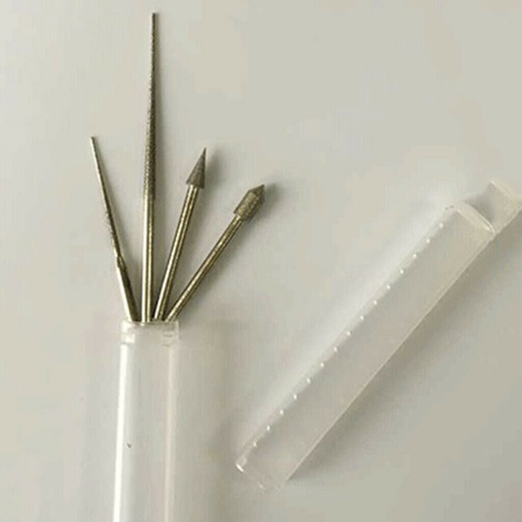 4pcs 3mm Shank Polishing Grinding Tips Rotary Tool Polisher Jewelry