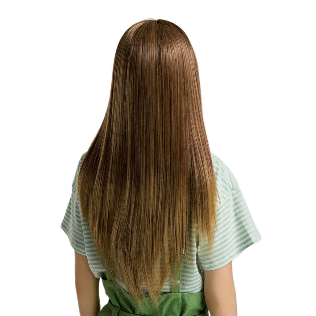 Elegant Fashion Long Straight Middle Part Womens Synthetic Wigs for Party