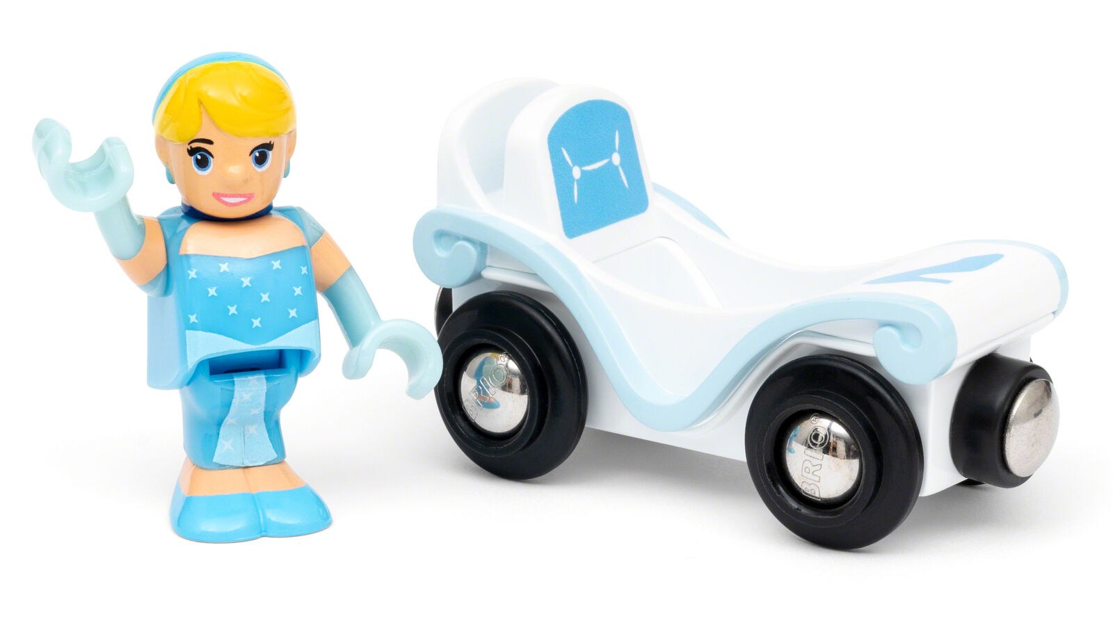 33322 BRIO Disney Princess Cinderella & Carriage Set Wooden Train Track Age 3yr+