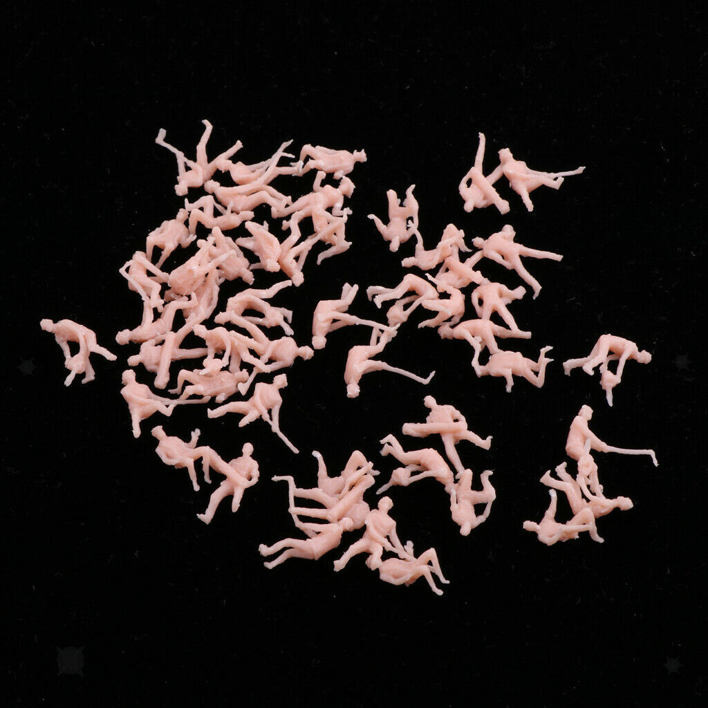 48/set People Figures Train Railways Landscape Dioramas Decor 1:87 HO Scale