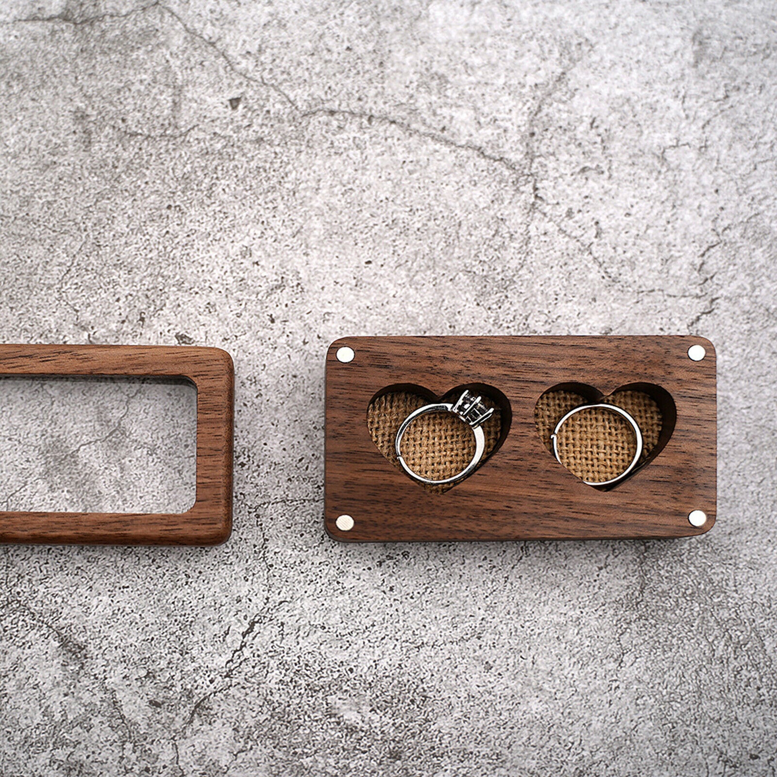 Wood Jewelry Box Display Case for Necklace Rings Gift for Girls or Women