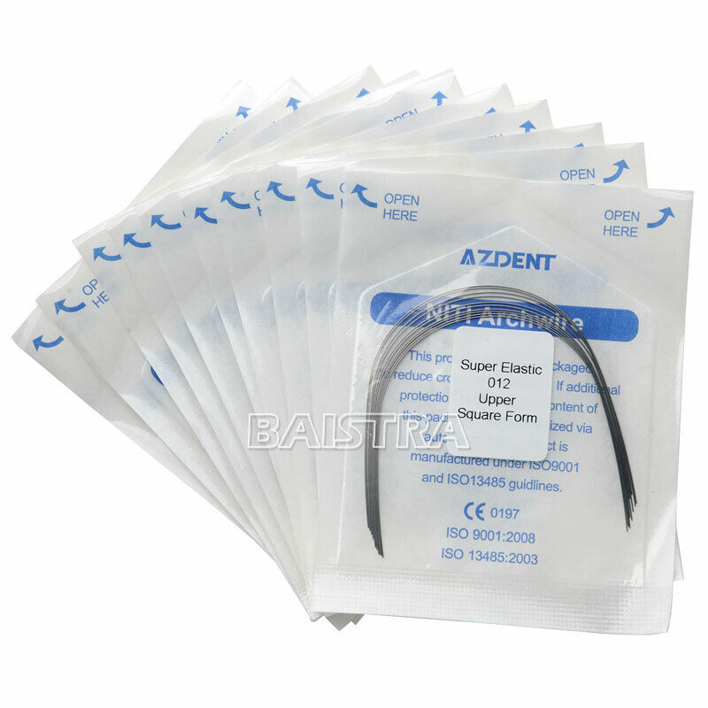 100X Dental Orthodontic Super Elastic Niti Arch Wire Square Round 012Upper