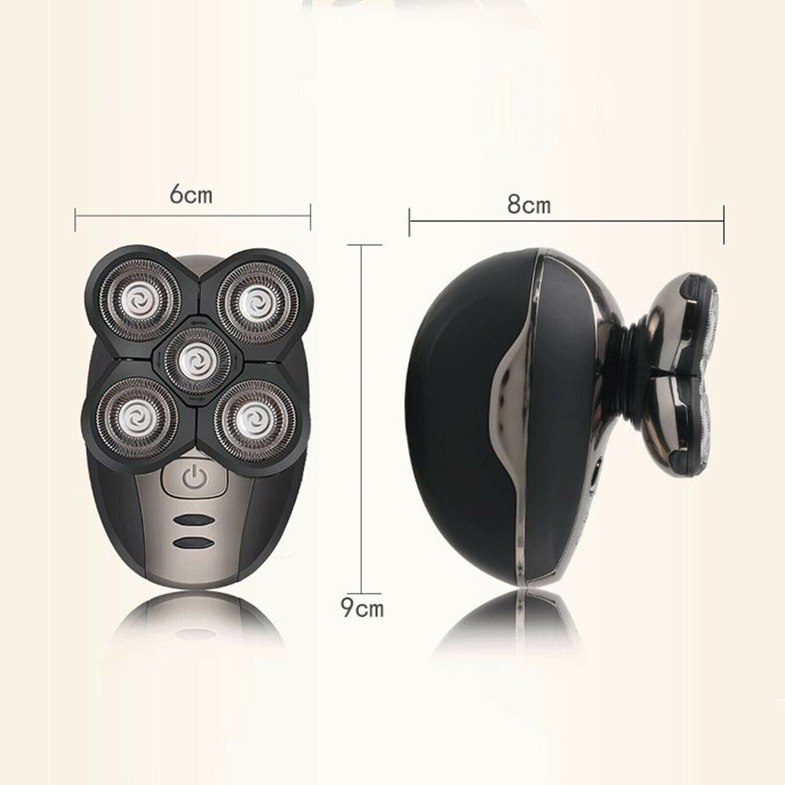 4D 5V Waterproof Men Rotary Electric Shaver Razor Bald Head Shaver USB Charging