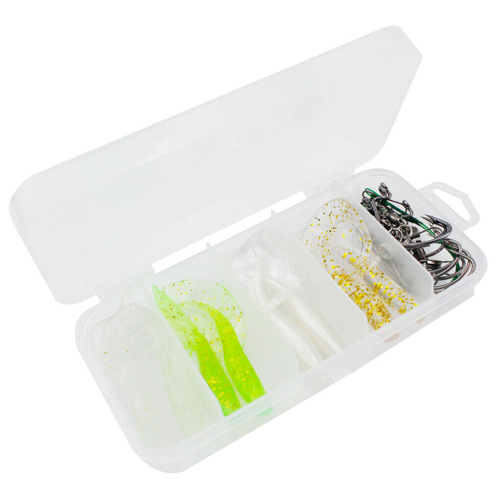 1 Set Bait Suit Single-tailed Worm Fishing Grub Lures Fishing Accessories