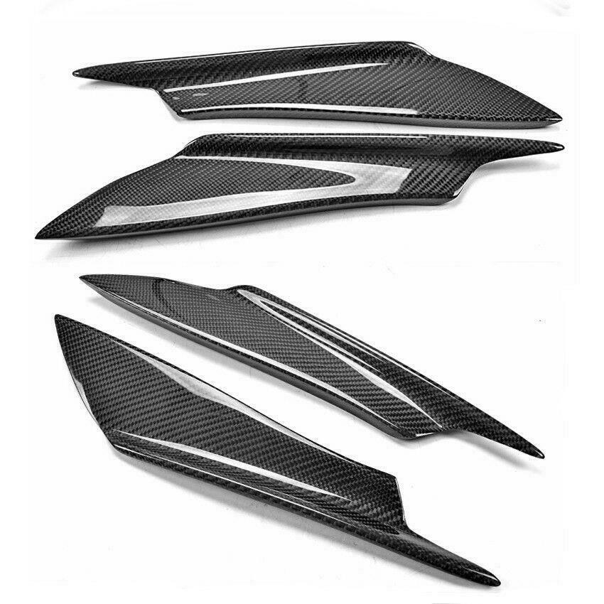 4x Carbon Fiber Front Bumper Fins Canards Splitters For Mitsubishi Lancer