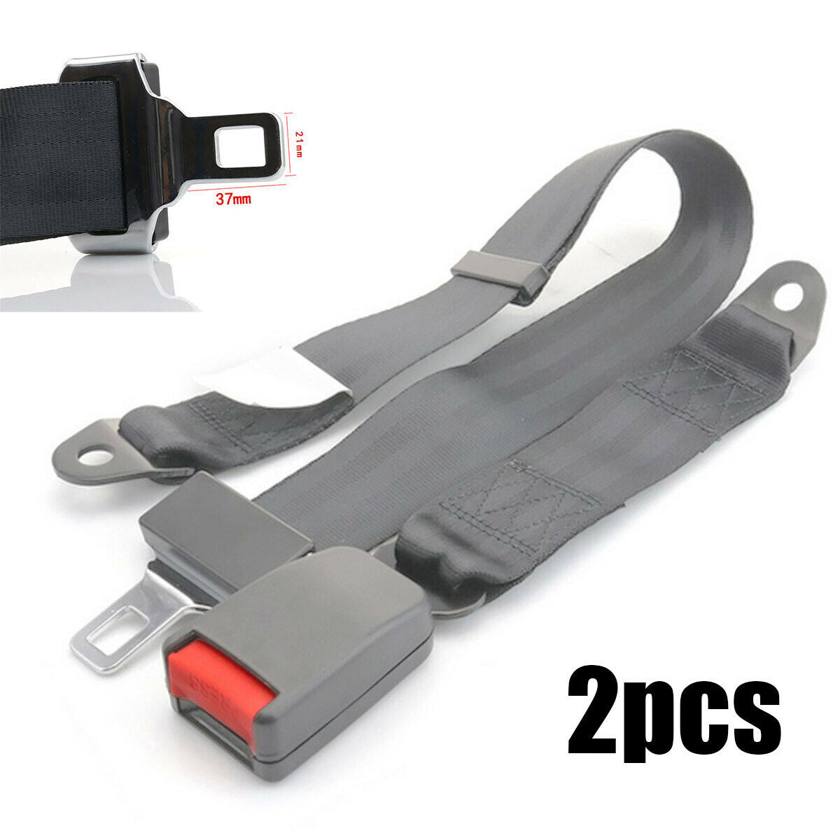 125cm Adjustable Seat Belt Car Truck 2 Point Safety Polyester Material Universal