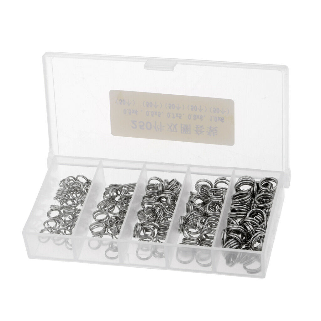 250pcs  Rings Set Stainless Steel Fishing Tackle Lure Connector
