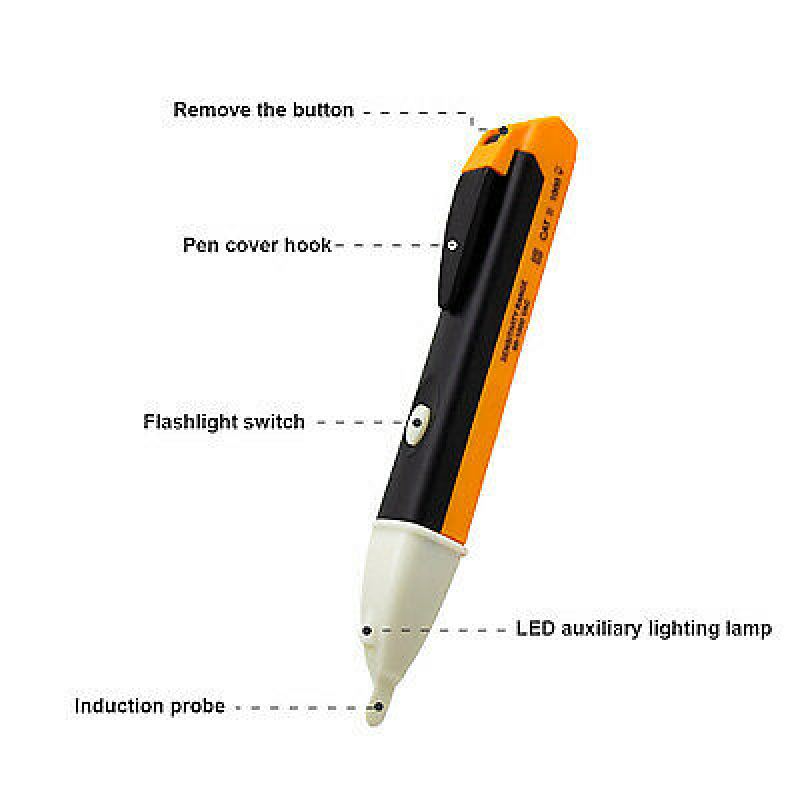 5 Pcs Led Electronic Ac Voltage Tester Power Non-Contact Detector Sensor