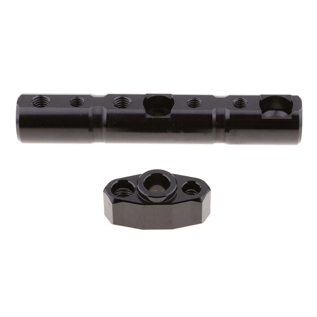 8mm Universal Motorcycle Scooter Multi-function Extended Crossbar Black