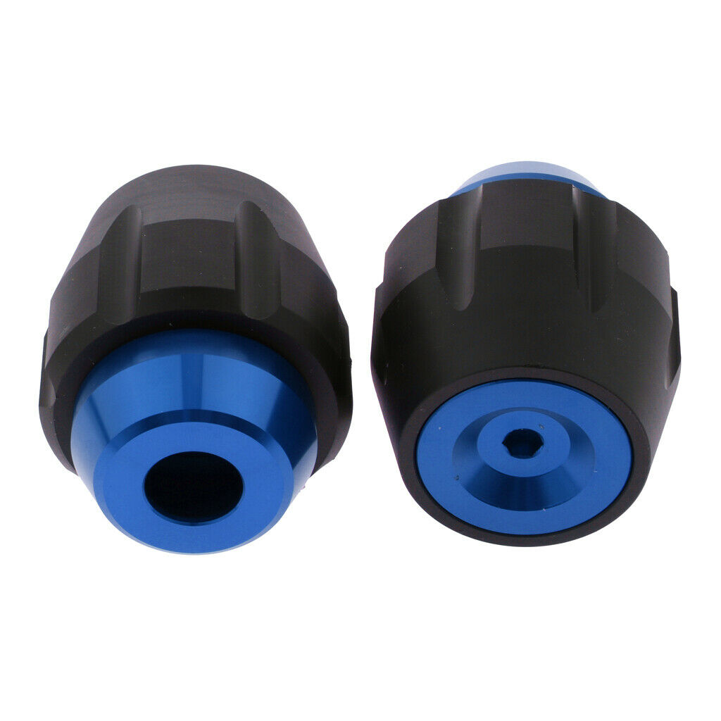 Pair Motorcycle Front Axle Fork Sliders Fairing Guard Crash Protectors Blue