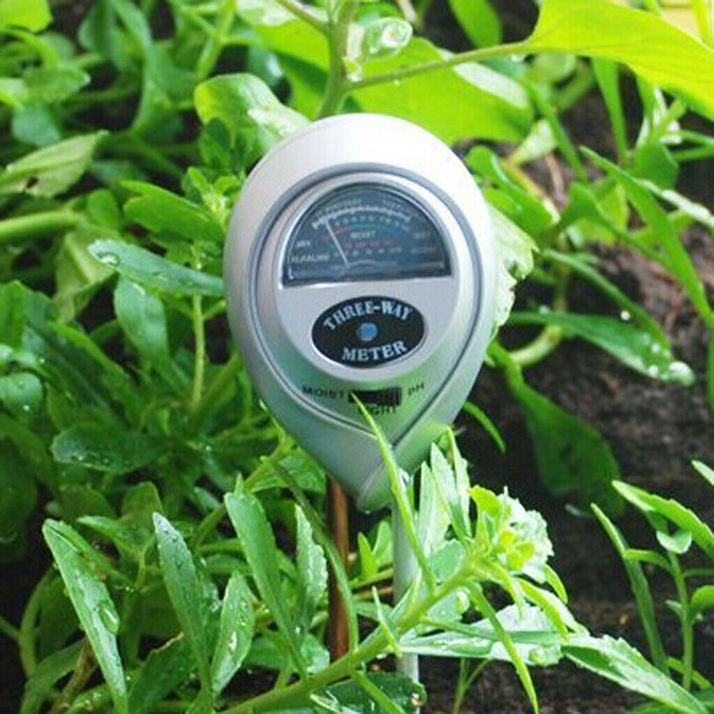 2pcs 3 in 1 pH Garden Soil Tester LCD Temperature Moisture Sunlight Meter