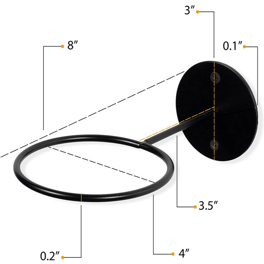Wall Mounted Metal Ball Rack Holder Basketball Football Hoop Display Storage
