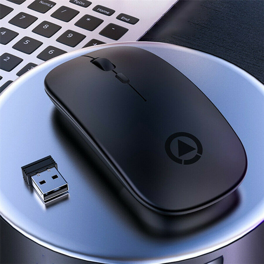 2.4GHz Wireless Mouse Cordless Mice USB Rechargeable For PC Laptop Smart TV