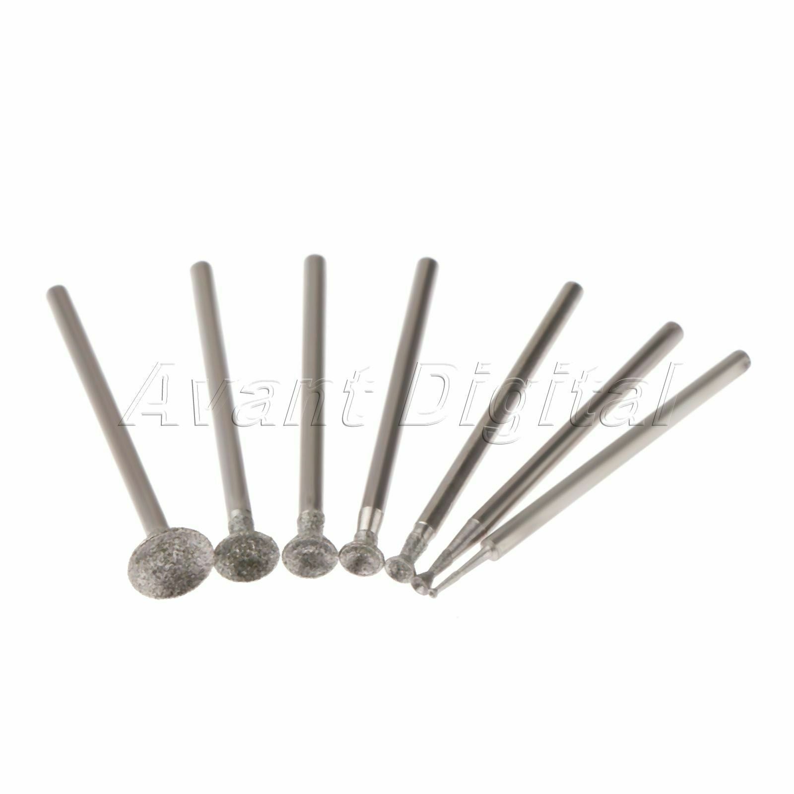 Bur Diamond Grinding Head Spherical Concave 0.04/0.08/0.12/0.16/0.2/0.23/0.31"