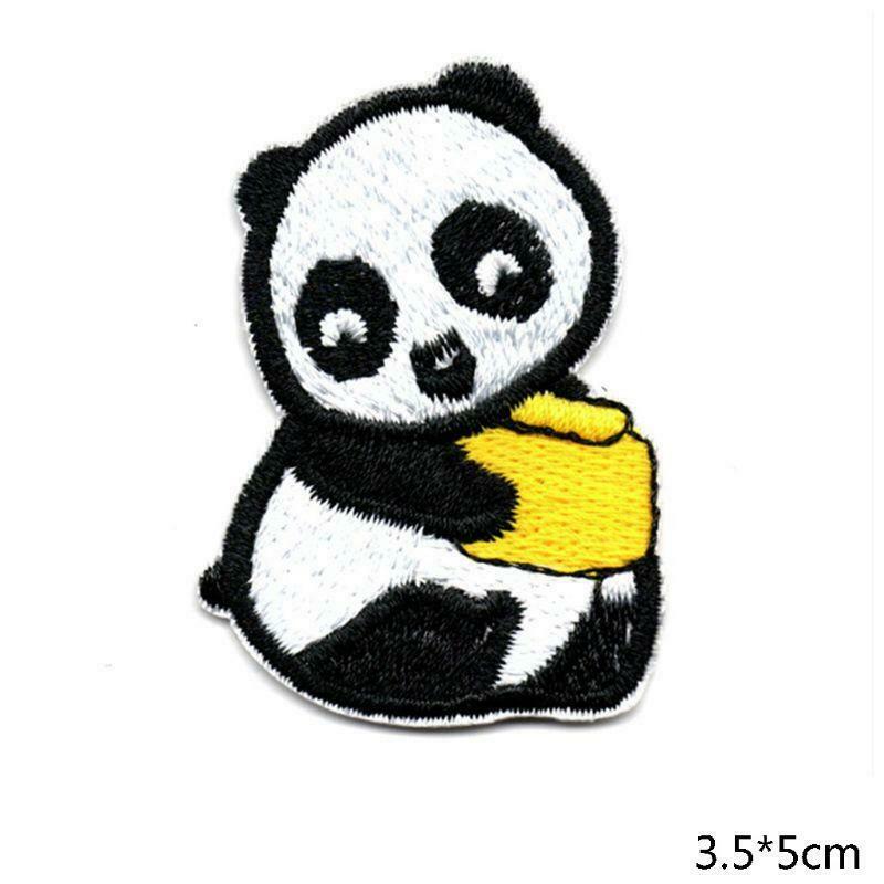 14Pcs/set Cute Panda Embroidered Patch Sew Iron On Patches for Clothing Decor