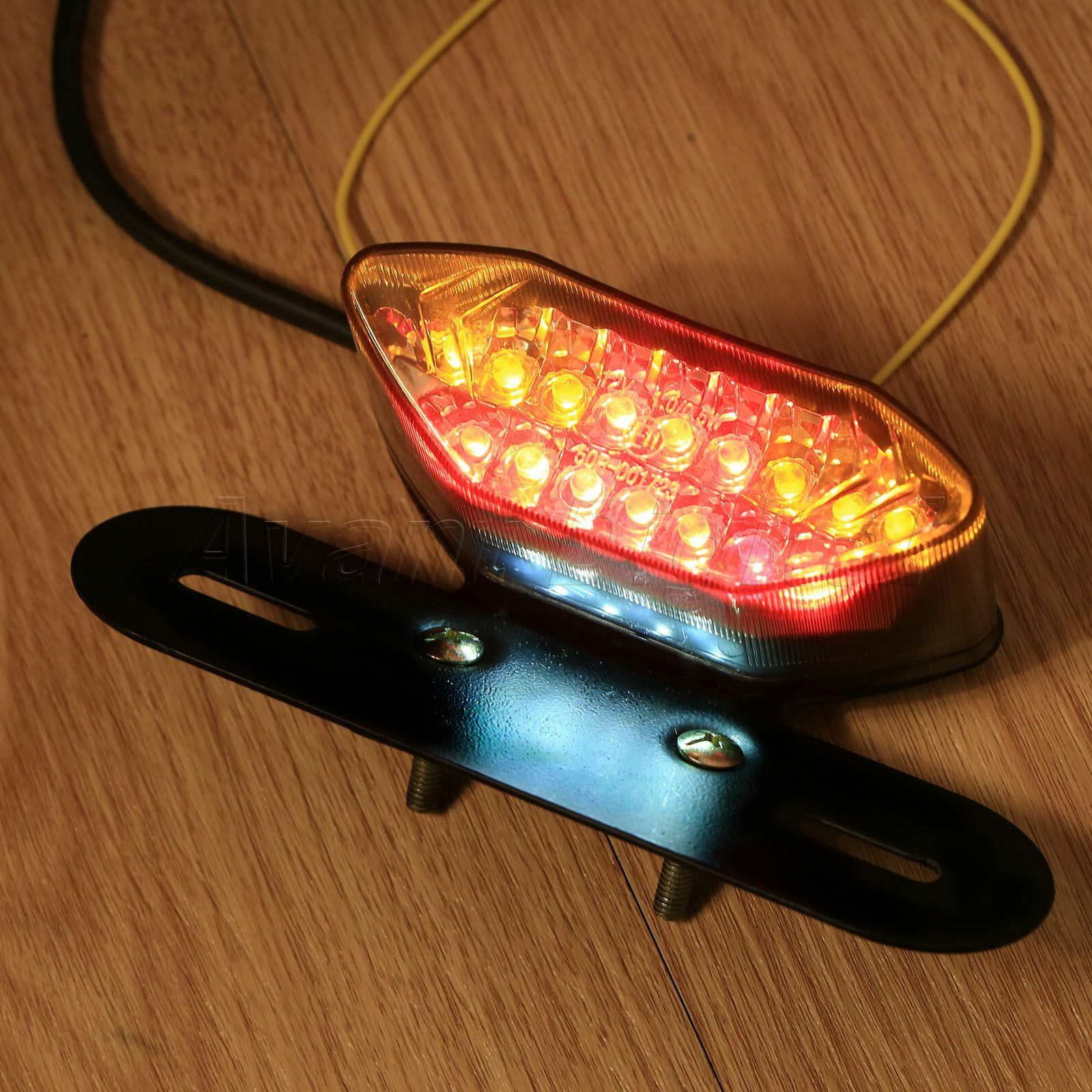 Universal Motorcycle Turn Signal Brake License Plate Indicators LED Tail Light