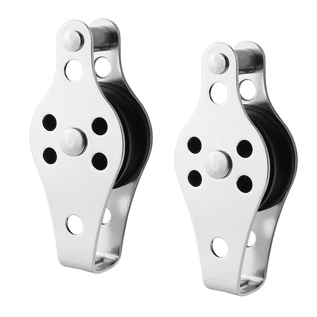 2 Pieces Pulley Blocks Rope Runner Kayak Boat Accessories