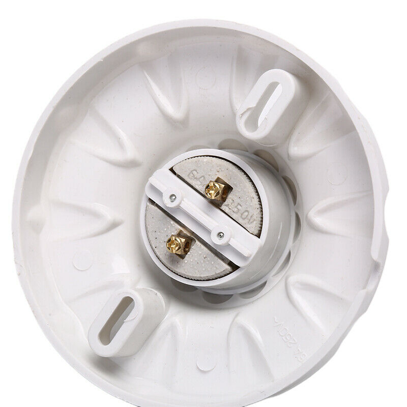 E27 Ceramics LED Light Bulb Holder Round Socket Base Hanging Lamp Socket .l8