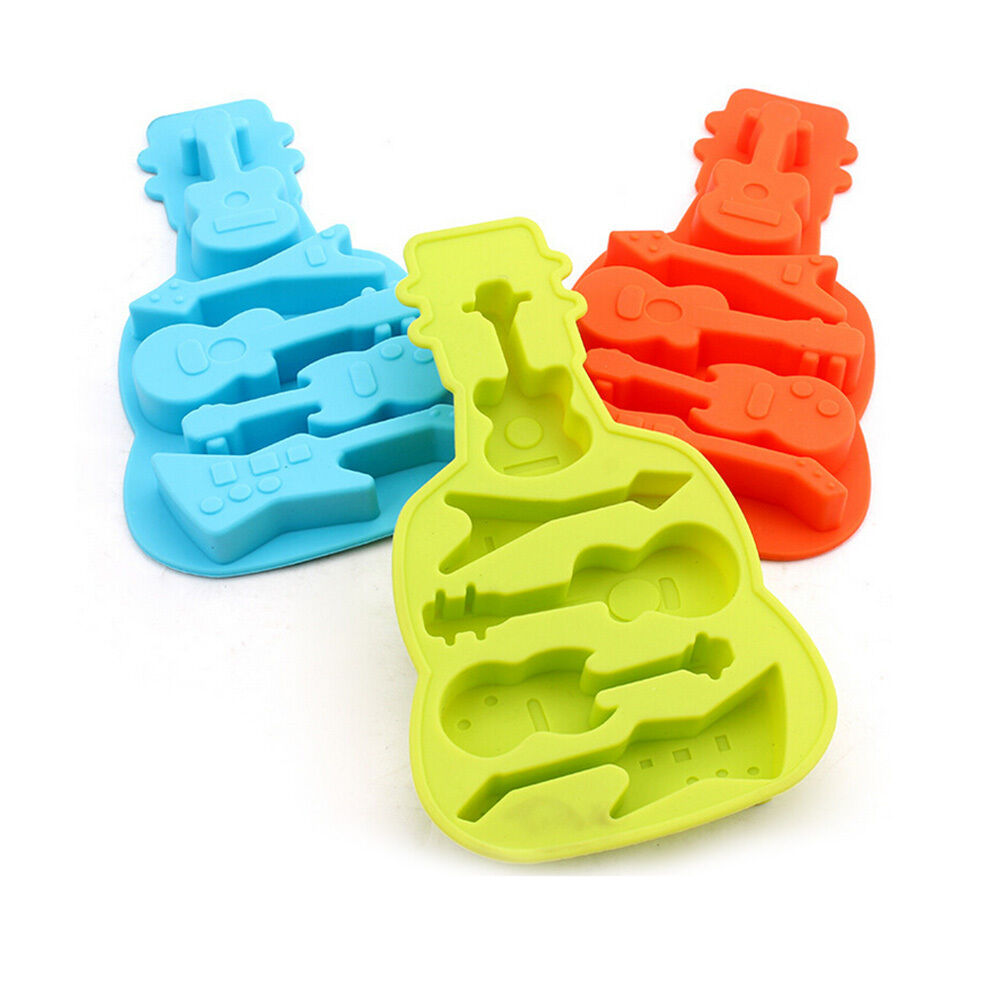 Guitar Silicone Mold Fondant Cake Chocolate Decorating Baking Tools Moul.l8