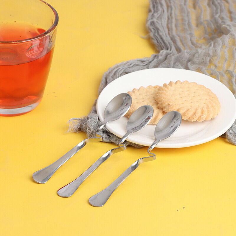 Stainless Steel Multifunctional Milk Coffee Mixing Spoons With Curved Han.l8