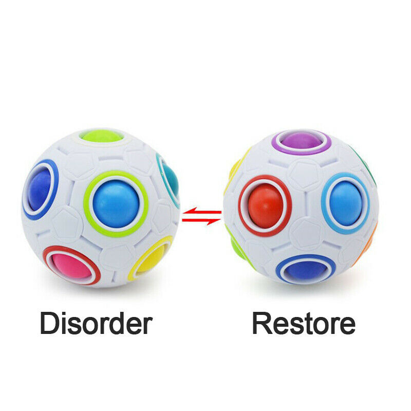 Magic Rainbow Ball Cube Speed Puzzle Ball Kids Educational Learning Funny.l8