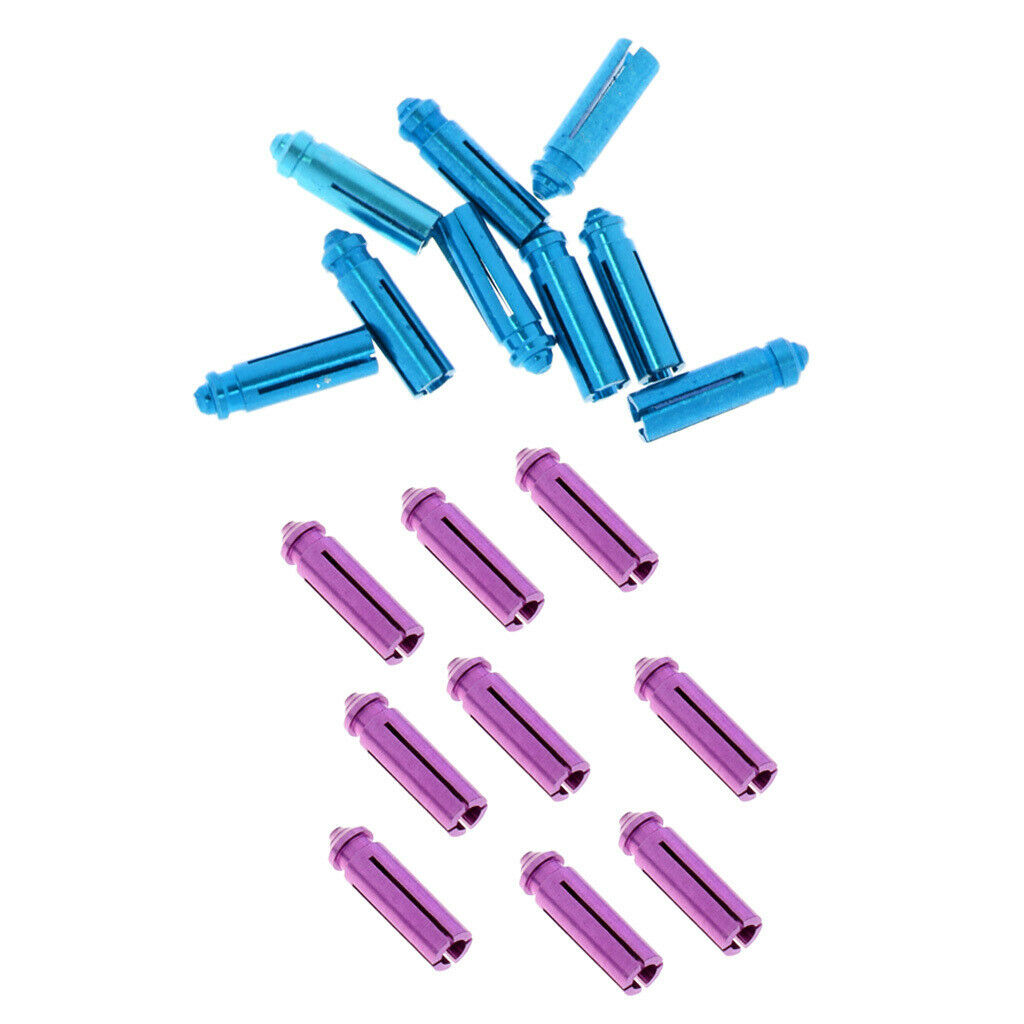 Set of 18 Anodised Aluminum Dart  Savers Protectors (Purple + Blue)