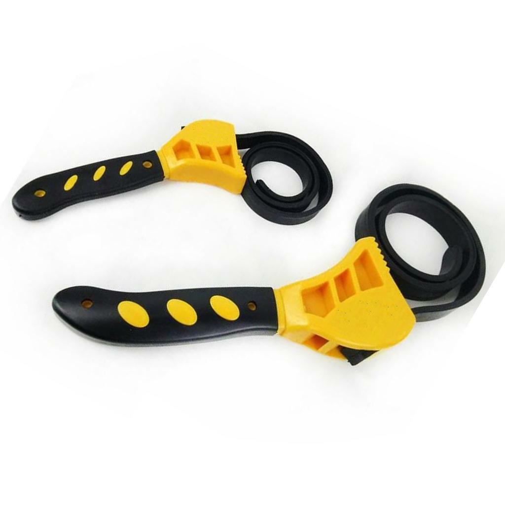 2x Rubber Strap Wrench Adjustable DIY Jars Hose Fitting Spanner 500mm Belt S