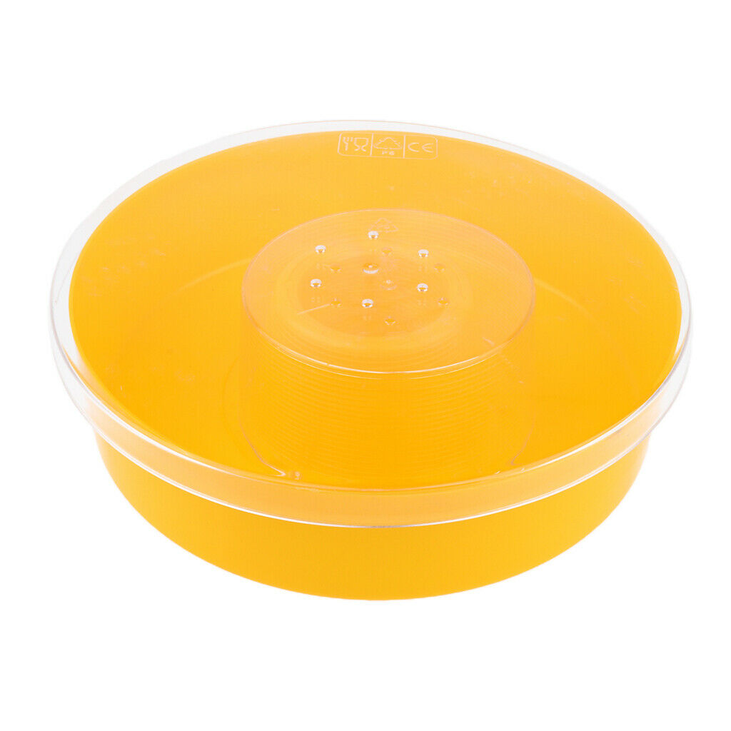 Bee Honey Entrance Feeder Round Bee Drinking Box  Fountains Pets Feeding