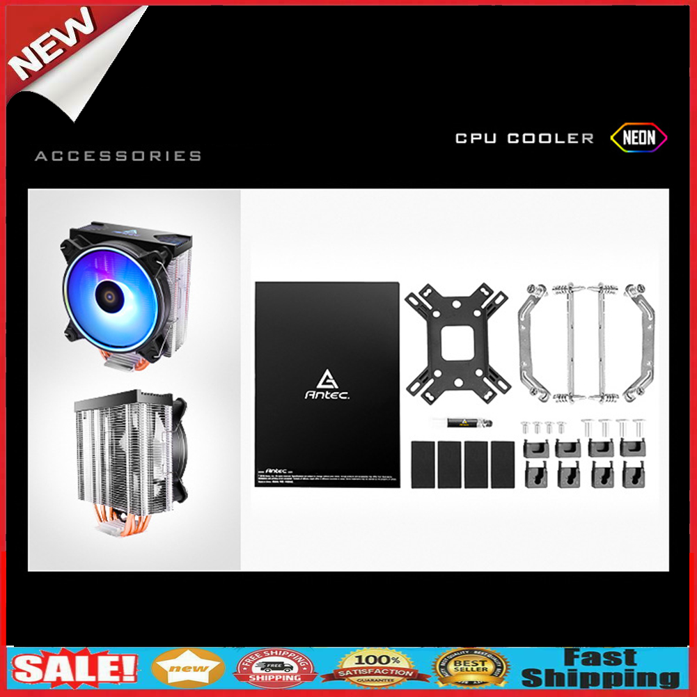 Antec A400 CPU Cooler 4 Heatpipes 120mm Fan Single-Tower RGB CPU Air Cooler @