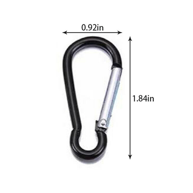 10pcs Climbing Button Carabiner Outdoor Sports Multi  Safety Buckle Keych Kt