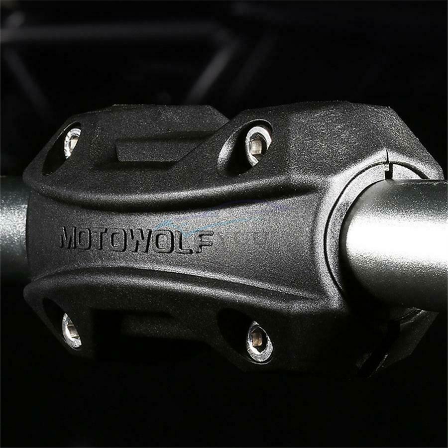 1 Pair Universal Black Nylon Motorcycle Engine Guard Crash Bar Bumper Protector