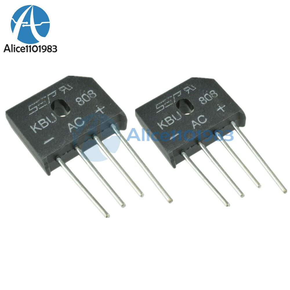 2PCS KBU808 SIP-4 KBU-808 8A 800V Bridge Rectifier KBU808