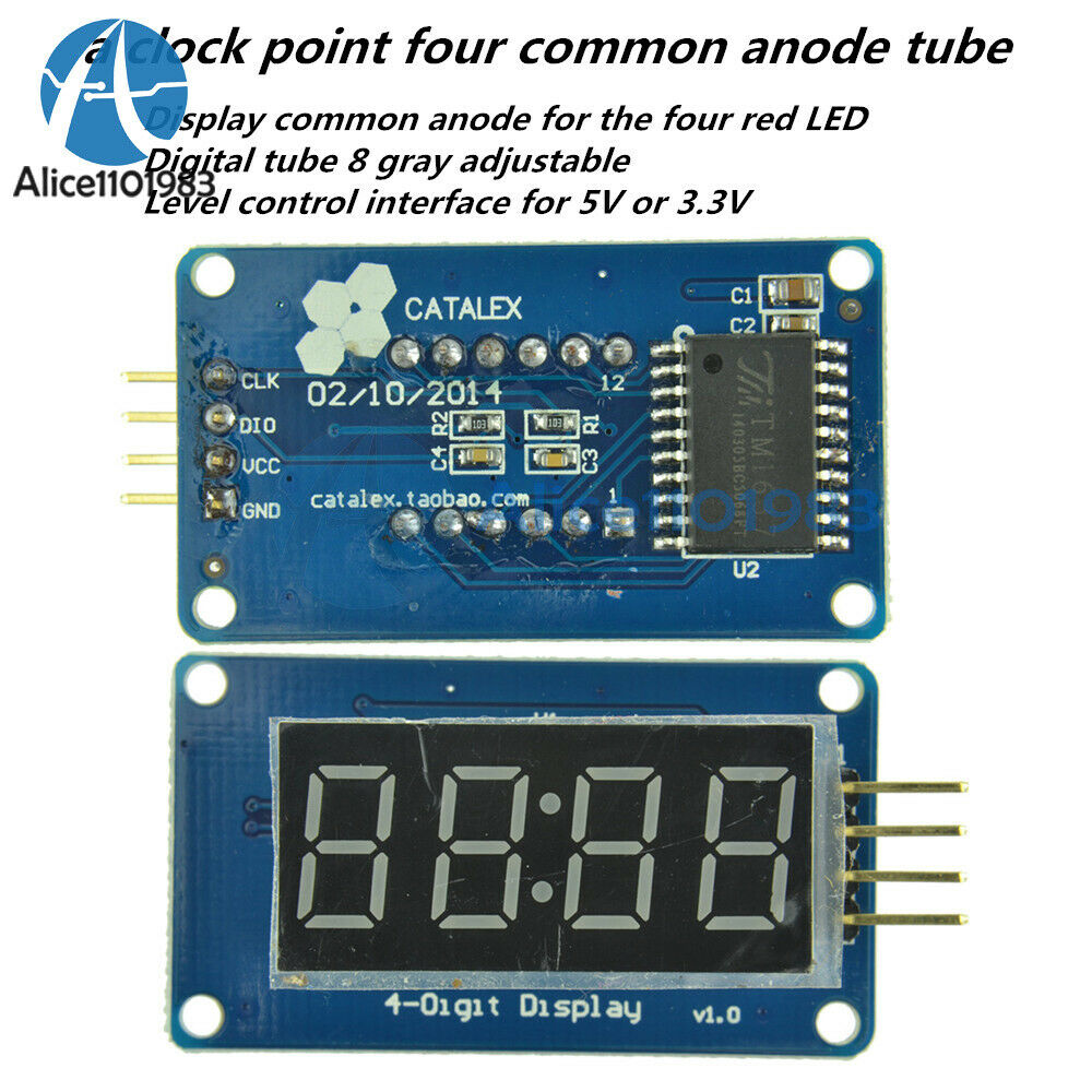10PCS 4Bits TM1637 Digital Tube LED Clock Display Module For Arduino UNO 2560 R3