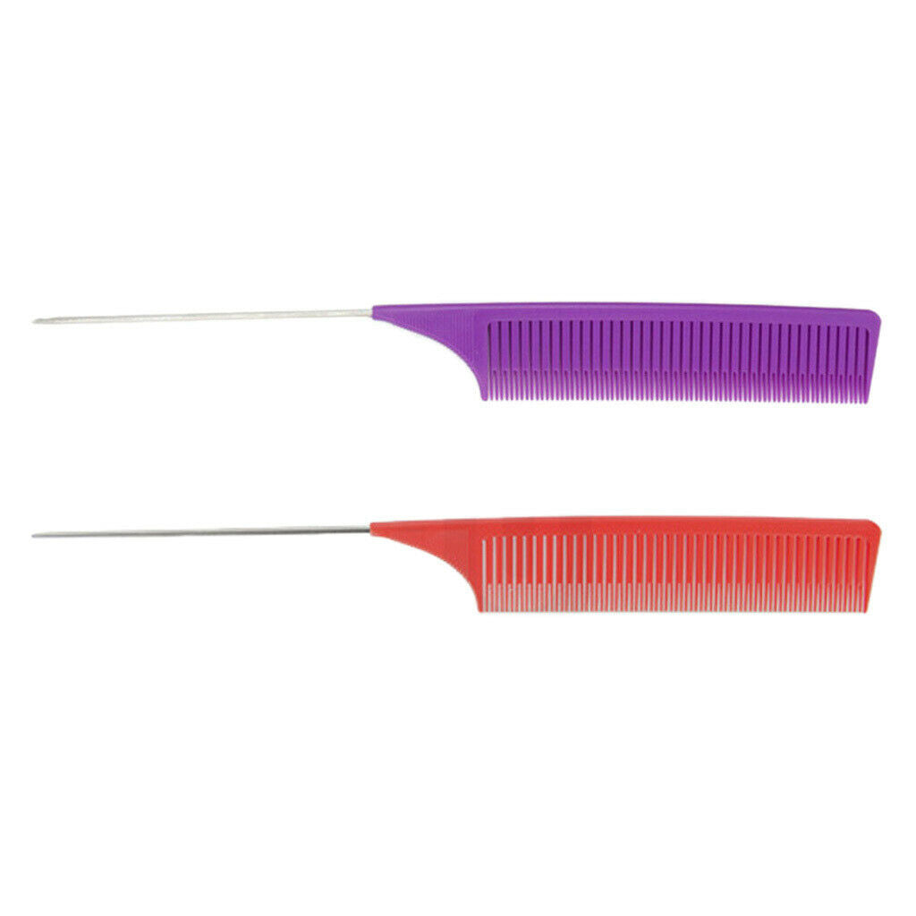 Pack 2 Heat-resistant Fine Weaving Highlighting Foiling Hair Comb Combs