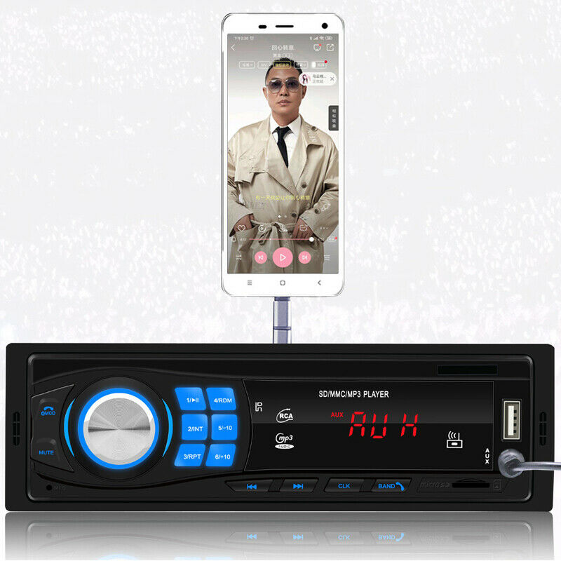 12V 1DIN Bluetooth MP3 Player SD U Disk FM Radio Audio Remote Control Conversion