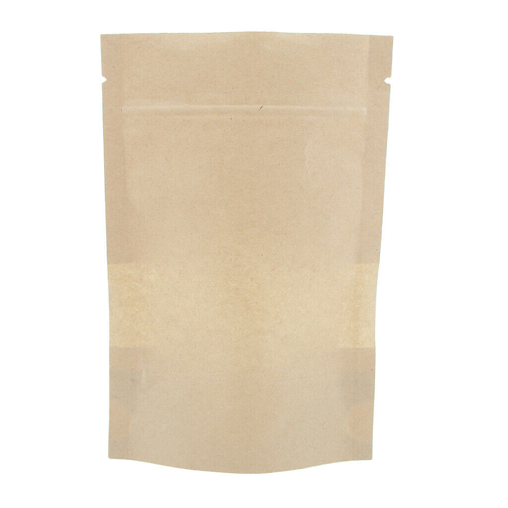 100X Window Kraft Paper Bags, Supporting 10x15 + 3 And 12x20 + 4 Dry Food Bags