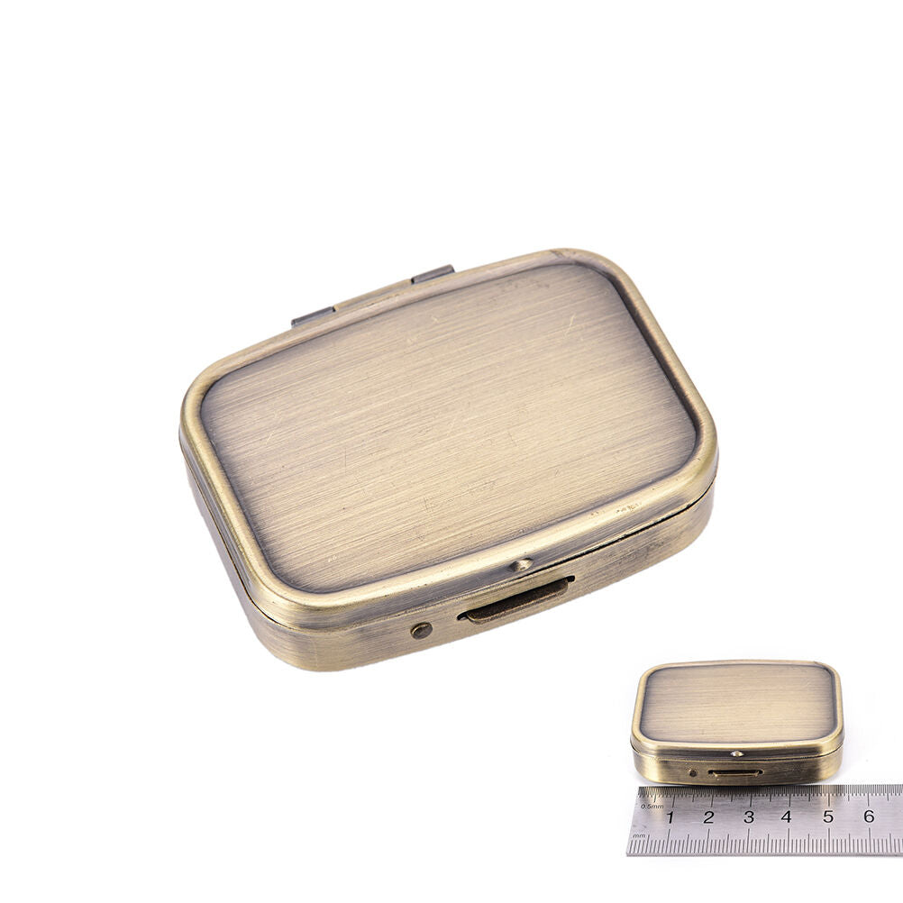 1X Metal Pill Box Medicine Organizer Container Jewellery Case Storage Hol.l8