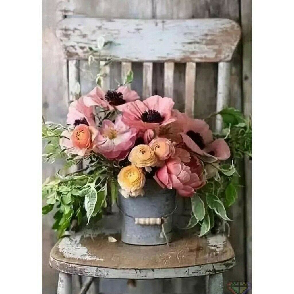 5D DIY Full Drill Flower Pot Diamond Painting Cross Stitch Art Wall Decor SALE