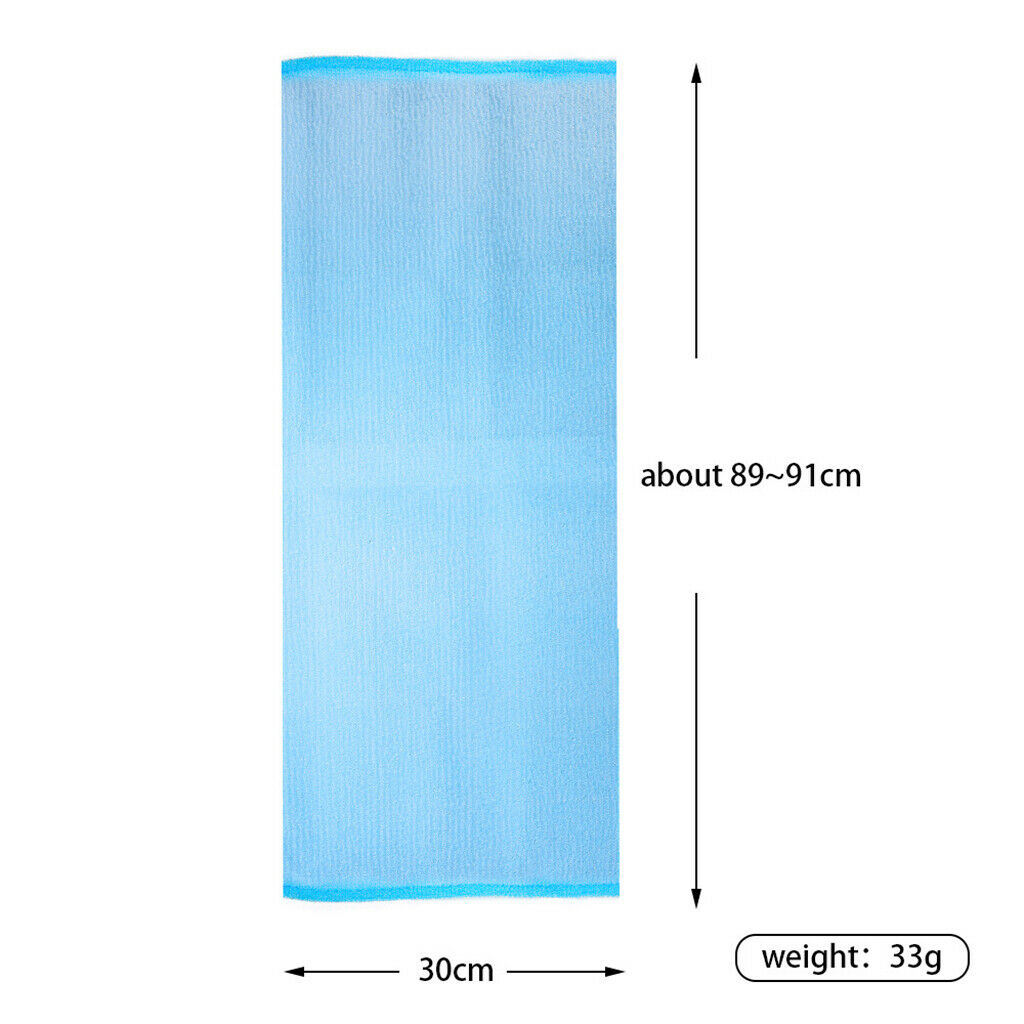 Lots 2 Soft Long Exfoliating Back Strap Bath Cloth Adults/Kids Red+Blue