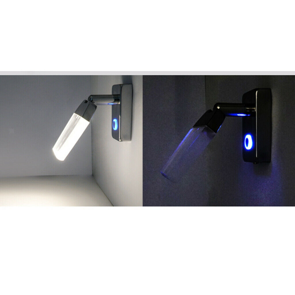 2pcs LED Reading Light Touch Control Dimmable Marine RV USB Port Adjustable
