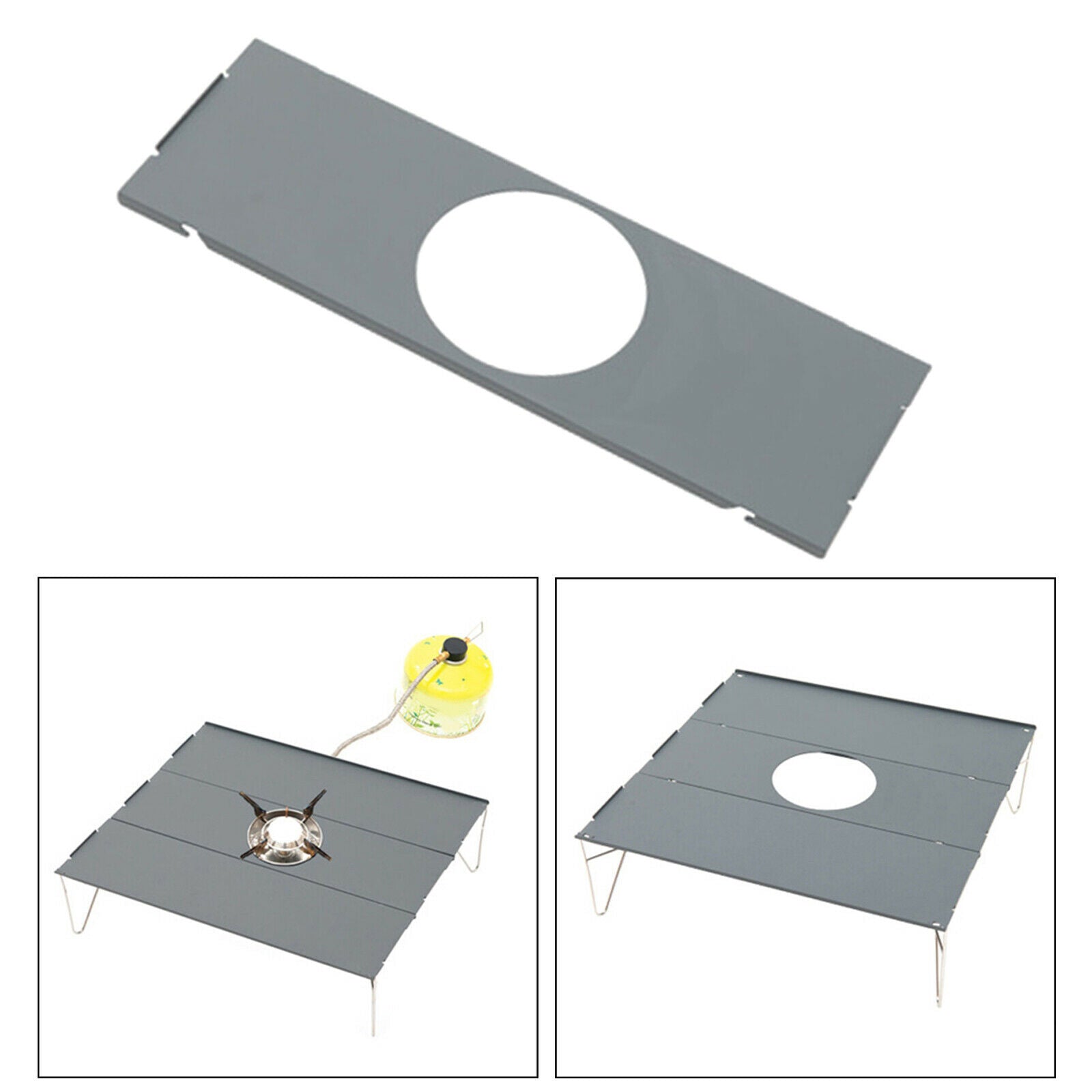 Lightweight Folding Portable Picnic Camping Table, Aluminum Plate for Indoor