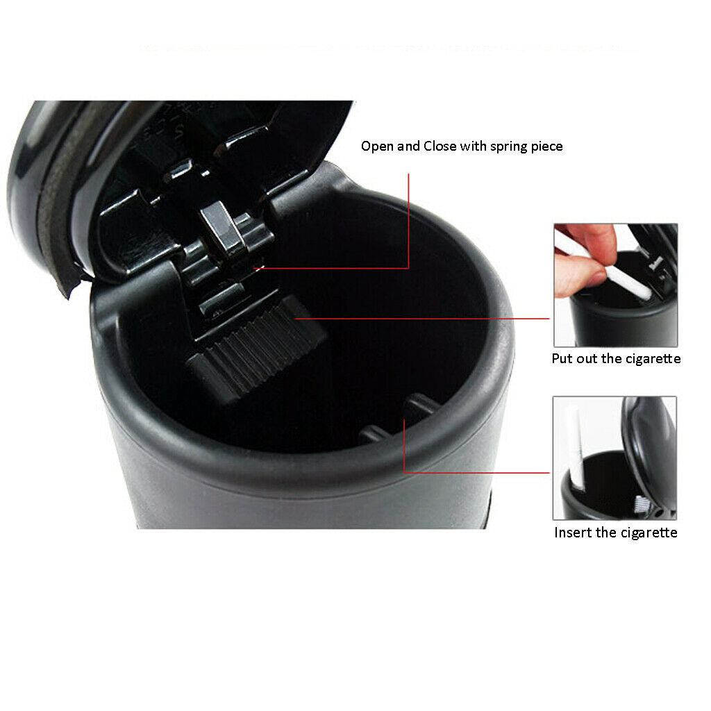 Illuminated Car Home Office Travel Led Light  Ashtray Cup Holder