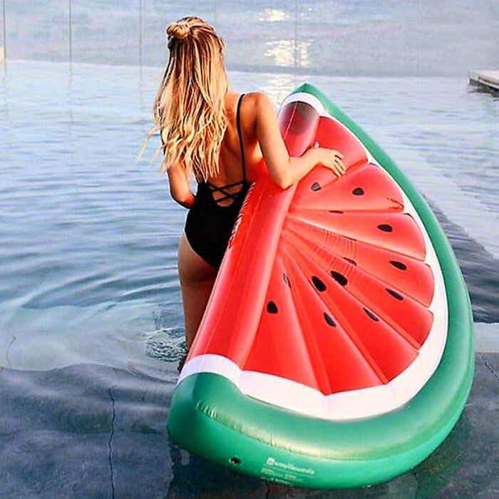 Mattress Buoy Watermelon Giant Inflatable for Beach Or Swimming Pool - New