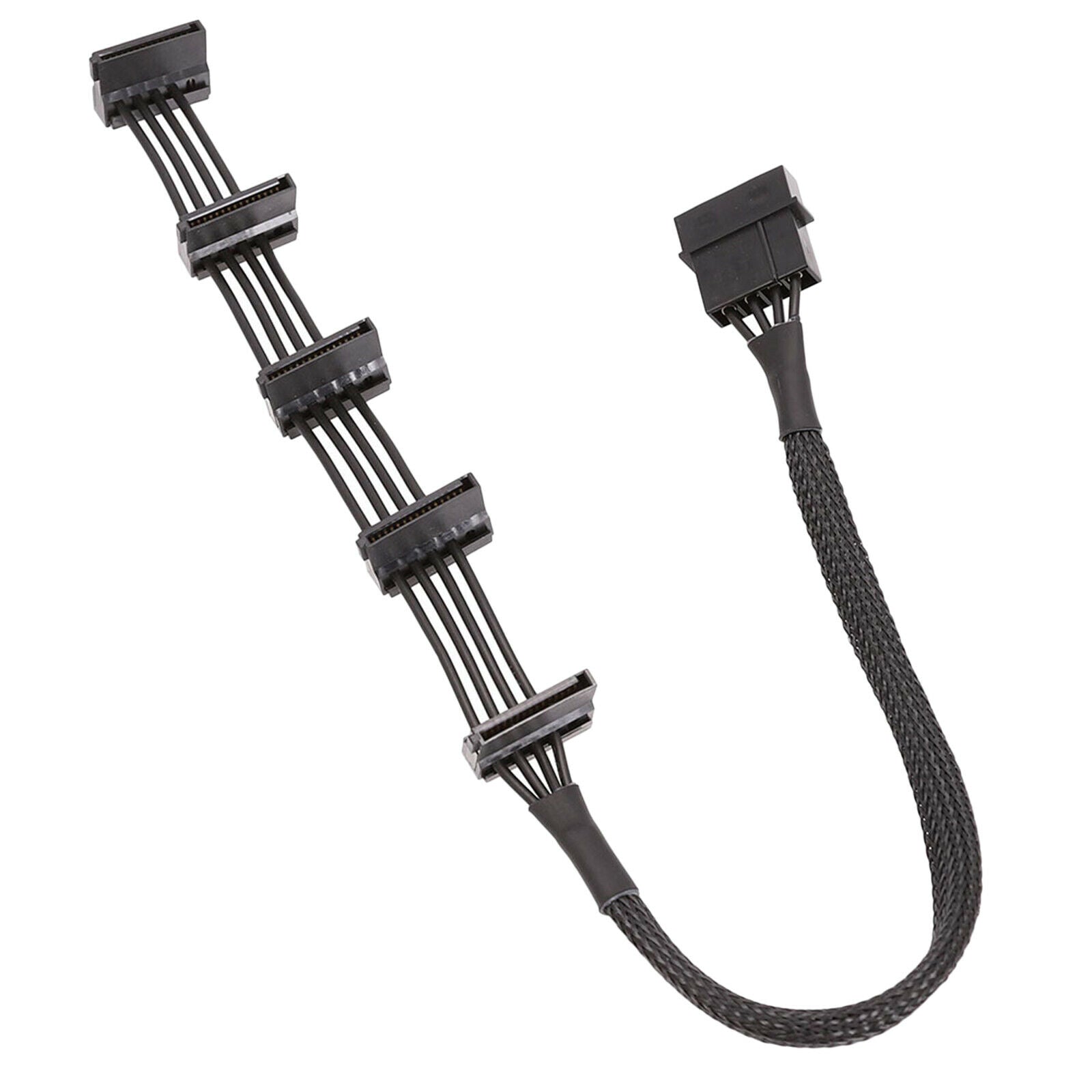 Server 4 Pin IDE to 5 SATA SSD Power Supply Cable Converter 18AWG 40CM