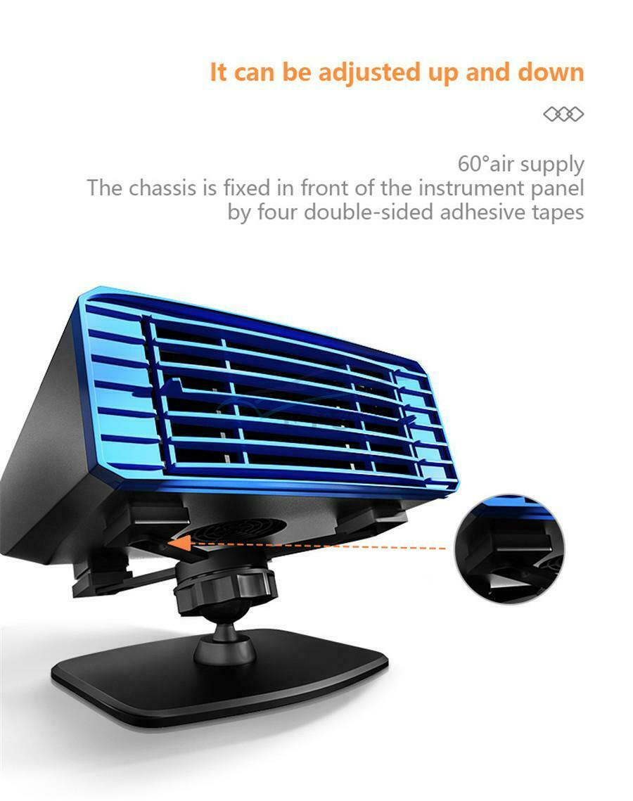 2 in 1 Portable Car Windshield Defroster Heater Fan 360° Rotating Adjustable