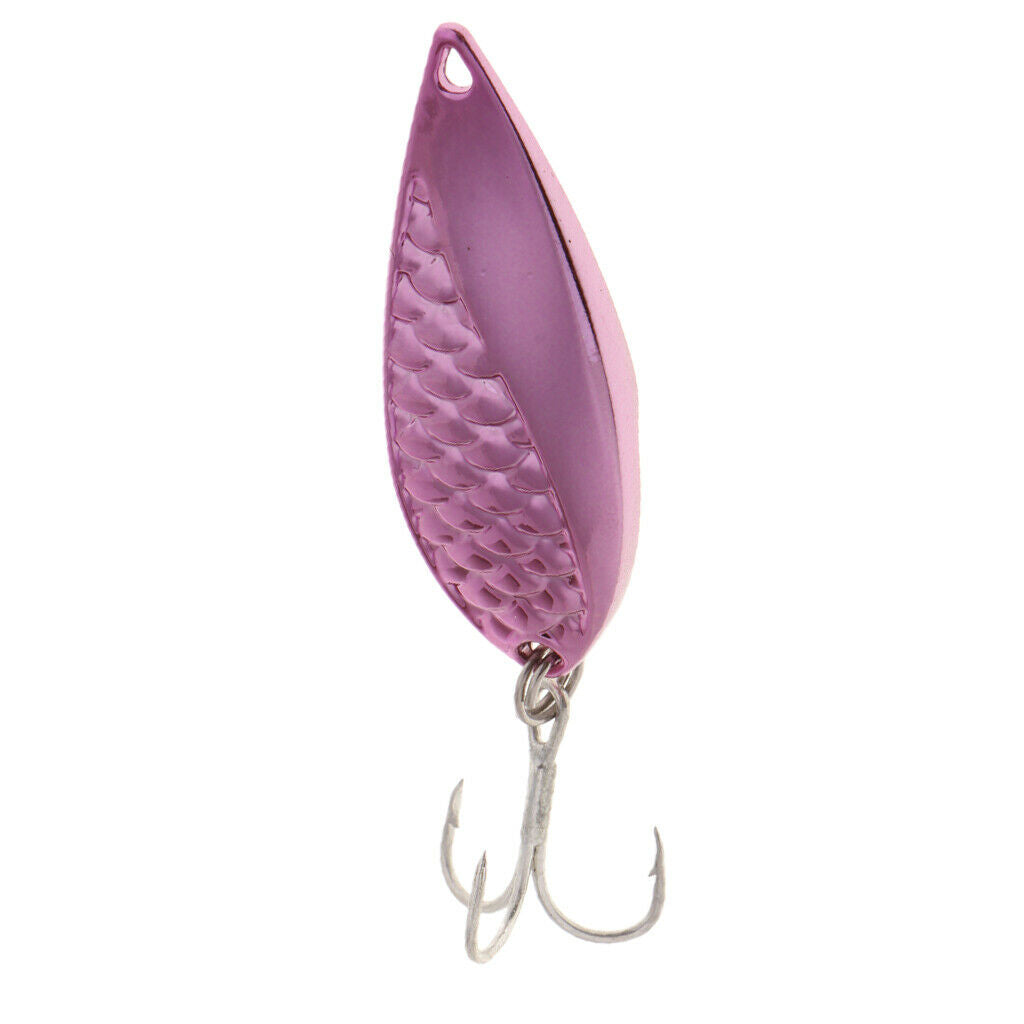 Casting Spoon Fishing Lure Sequins Baits for Trout Bass Walleye Salmon Pink
