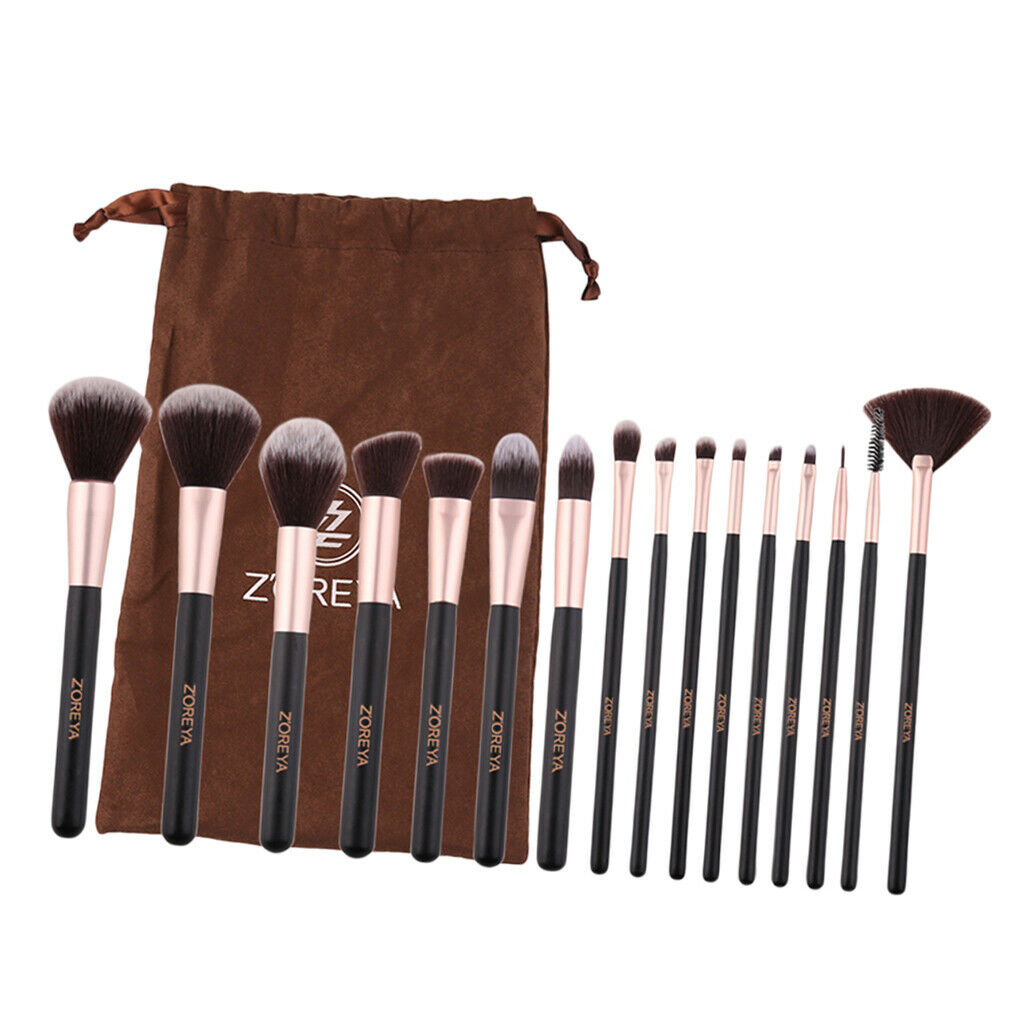 16 Pcs Kabuki Makeup Cosmetic Brush Set Professional Face Eye Tool Kit W/Bag